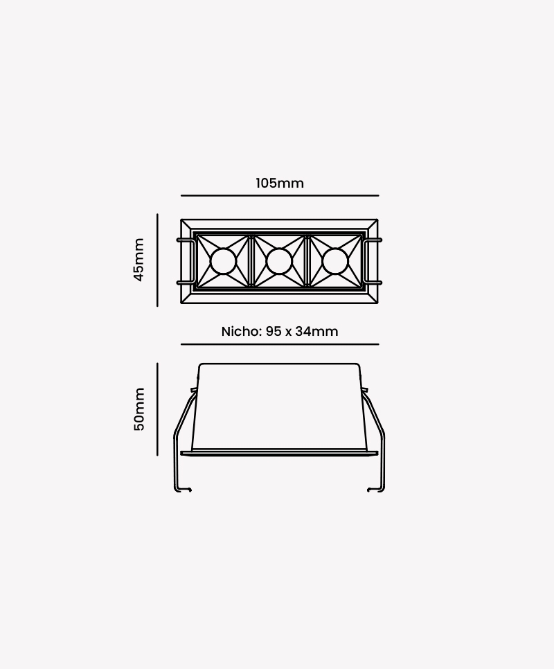 Spot Embutir Opus LED Soul 6 watts 4000K IRC90 30° IP20 105x45x50mm Branco OPS 87753