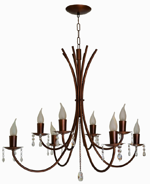 Pendente Alliance Cristy Alumínio e Cristal 8L E27 900x960mm Bivolt 2100/8
