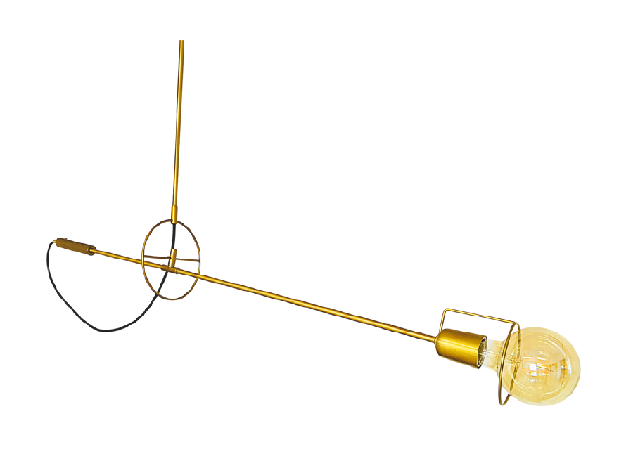 Pendente Alliance Nero Alumínio 1L E27 Vara c/ Proteção no Bocal 900x1100mm Bivolt 2029/1