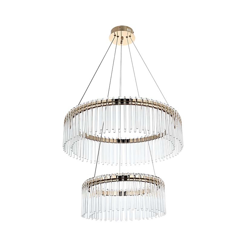 Pendente Nordecor Gouli 52 watts 2700K Ouro Brilho Ø400/600mm 2891