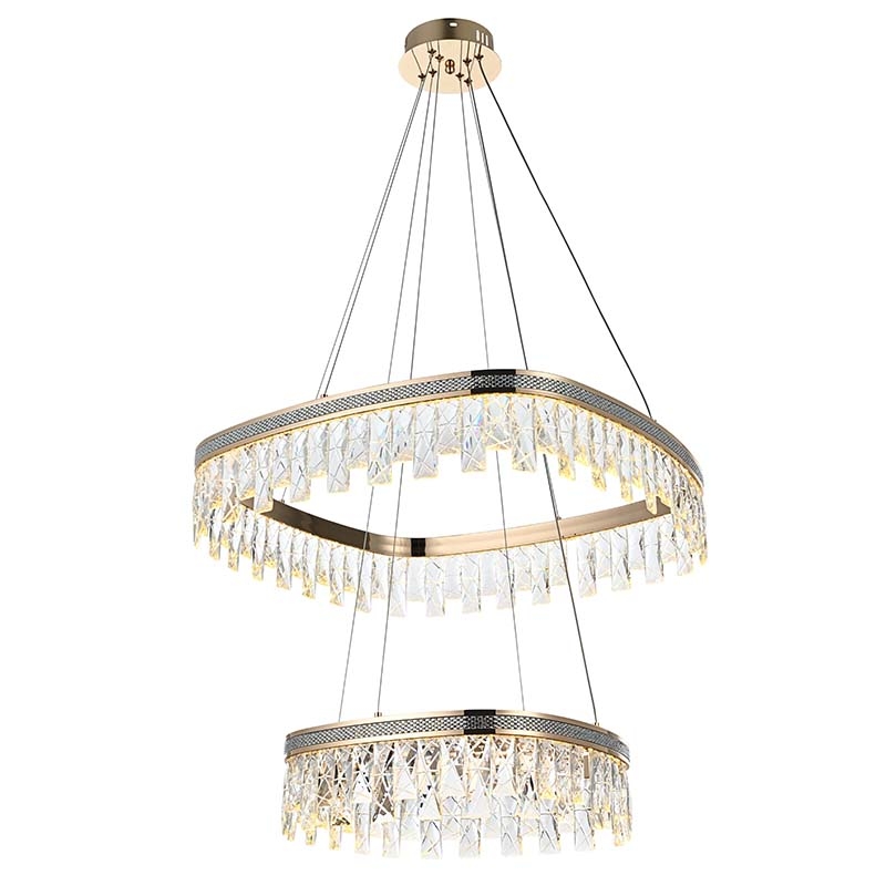 Pendente Nordecor Stenna 47 watts 3000K Ouro Brilho Ø400/600mm 2896