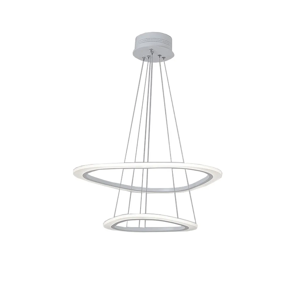 Pendente Bella Nuvola Prata 66 watts 3000K 600/800mm BC001