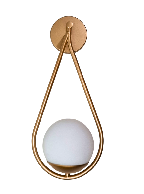 Arandela Alliance Gota Alumínio e Vidro 1L E27 500x220mm Bivolt 4014/1
