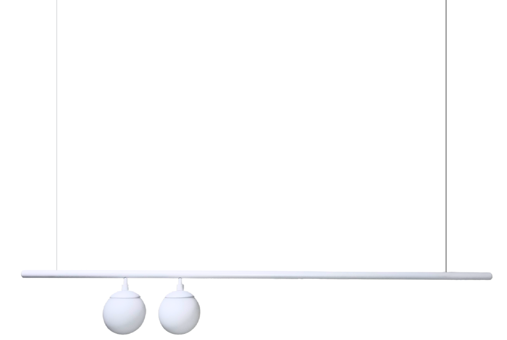 Pendente Alliance Fulgor Alumínio e Vidro 2L E27 140x1100mm Bivolt 2049/2
