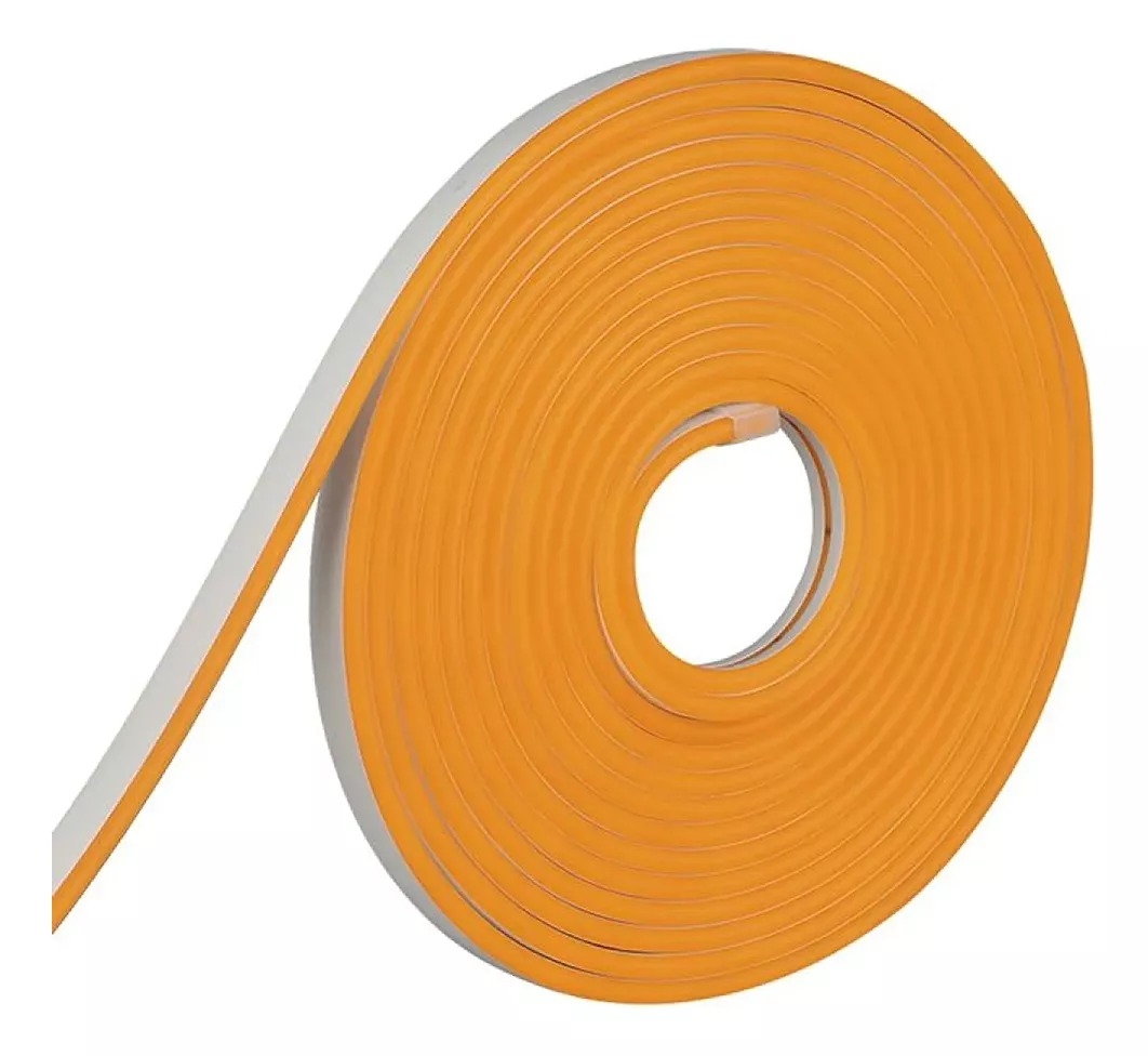Neon Flex IP67 Alpertone Laranja 7,4w/mt 12V 120 leds/mt 6x12mm (Rolo 25 metros) 01487-25