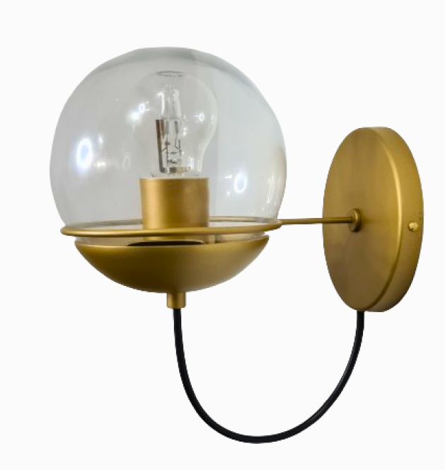 Arandela Alliance Arcy Alumínio e Vidro Transparente 150x200mm 1L E27 Bivolt 4075/1
