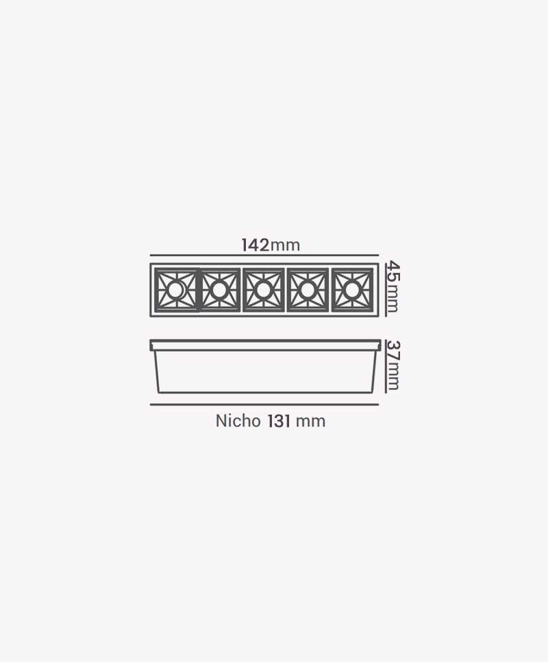 Spot Embutir Opus LED Soul 10 watts 4000K IRC90 30° IP20 147x45x50mm Branco OPS 87814
