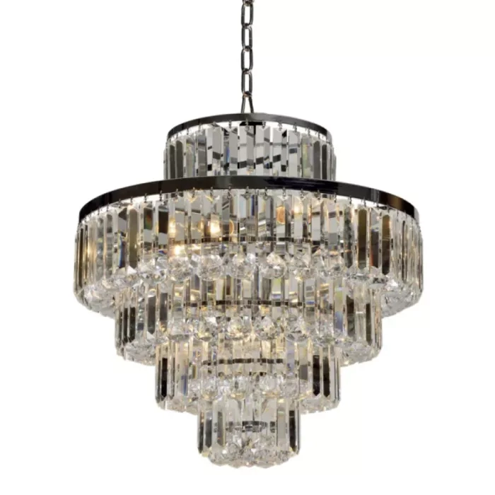 Lustre Bella Dijon Cromado e Transparente 9L E14 Ø540x500mm AQ009M