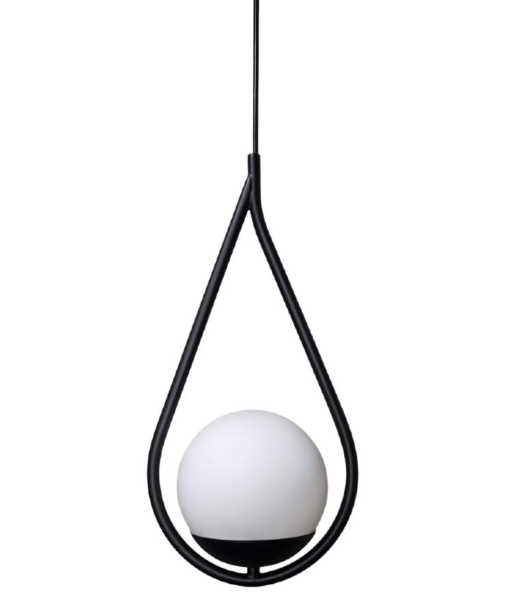 Pendente Alliance Gota Alumínio e Vidro 1L E27 500x220mm Bivolt 2080/1