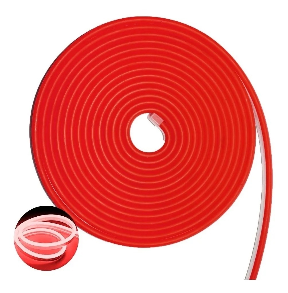 Neon Flex IP67 Alpertone Vermelho 7,4w/mt 24V 120 leds/mt 6x12mm (Rolo 25 metros) 02372-2
