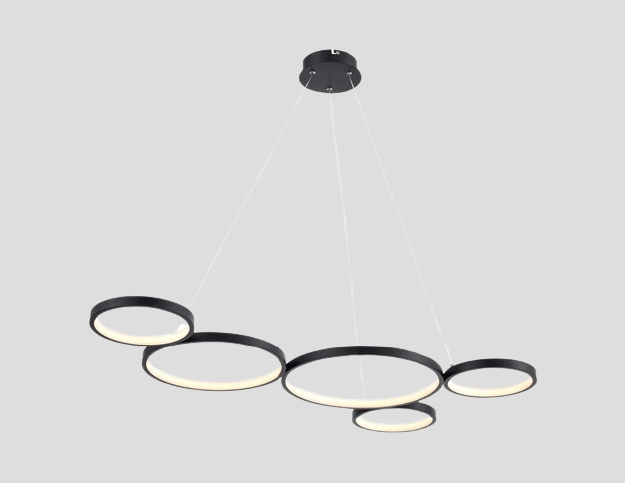 Pendente Alliance Haven 5 Arcos Alumínio e Silicone 1400mm 84 watts Bivolt 3008/5