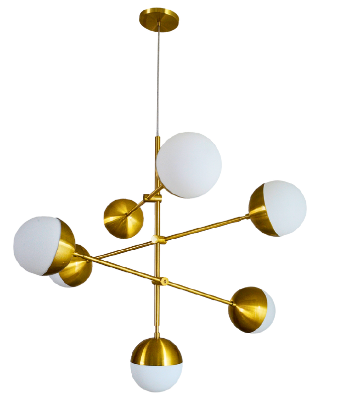 Pendente Alliance Estrela Alumínio e Vidro 7L E27 Ø800x700mm Bivolt 2078/7