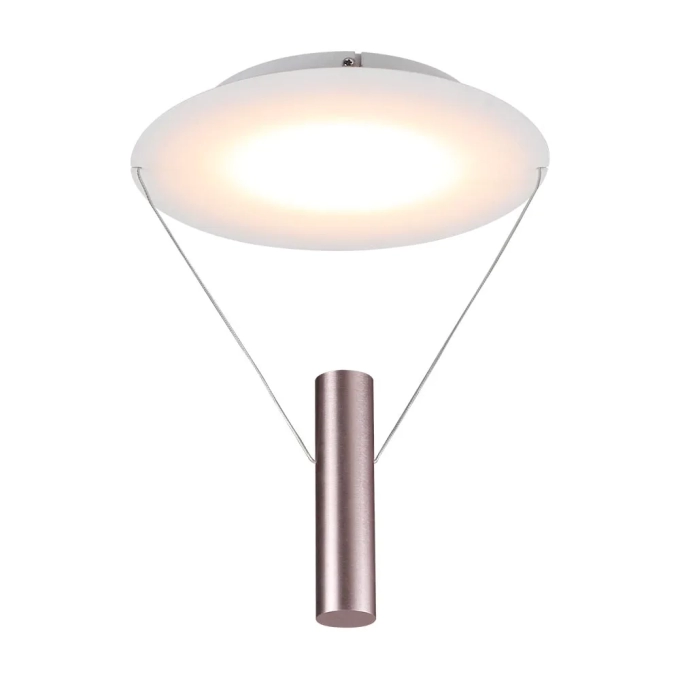 Plafon Bella Tino Dourado e Branco 12W 2700K Ø300x600mm CD007