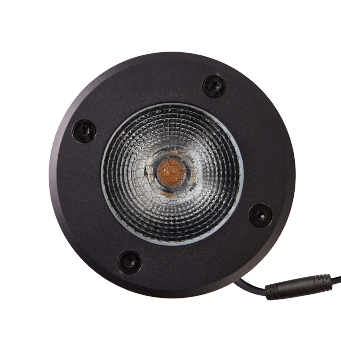Embutido de Solo Nordecor Venna 10 watts 2700K 24V IRC97 24° IP67 Preto Ø100x95mm 6623