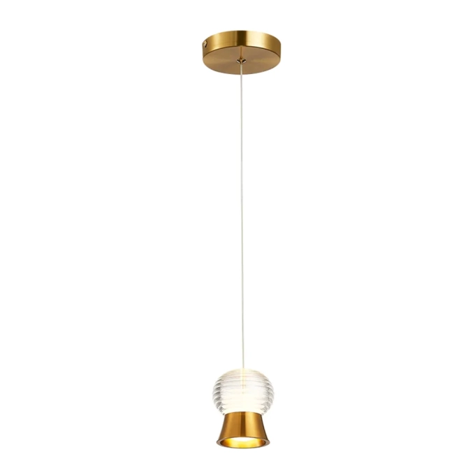 Pendente Bella Bambini Metal Bronze e Vidro Transparente 8 watts 3000K Ø95x100mm DW009