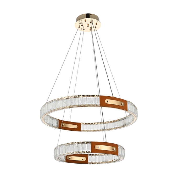Pendente Nordecor Gulty 51 watts 3000K Ouro Brilho Ø400/600mm 2898