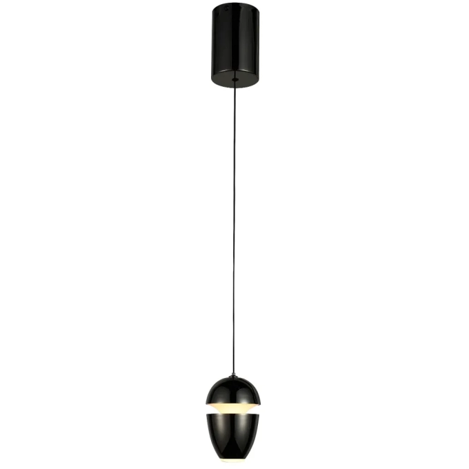 Pendente Bella Elastic Metal e Acrílico Preto 5 watts 3000K Ø80x120mm ELA3PD01PT012