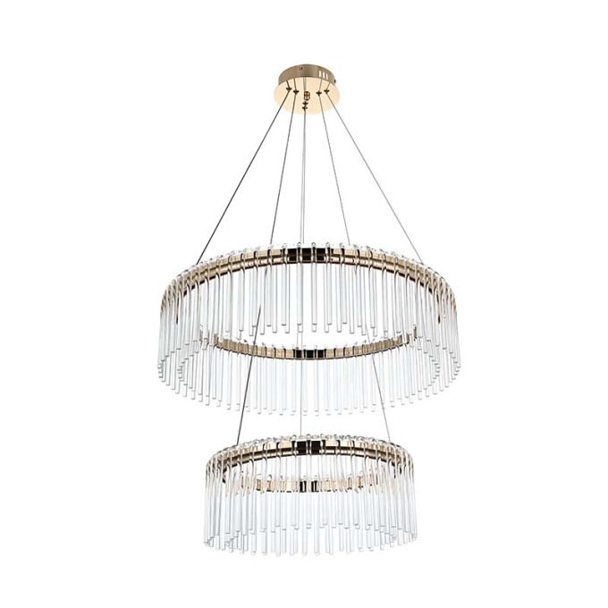Pendente Nordecor Gouli 52 watts 2700K Ouro Brilho Ø400/600mm 2891