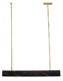 Pendente Bella Achille Preto e Dourado 20 watts 3000K 1200x60x120mm ACH1PD01PT120