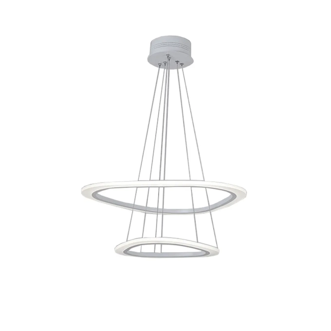 Pendente Bella Nuvola Prata 66 watts 3000K 600/800mm BC001