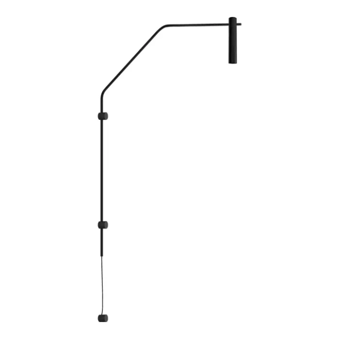 Arandela TKS Vicky 90G Articulada Metal 1L GU10 1030x38x1270mm Com Canopla 4084