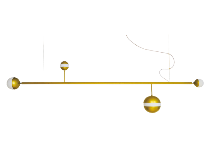 Pendente Alliance Afast Alumínio e Vidro 1800x600mm 4L G9 Bivolt 2090/4