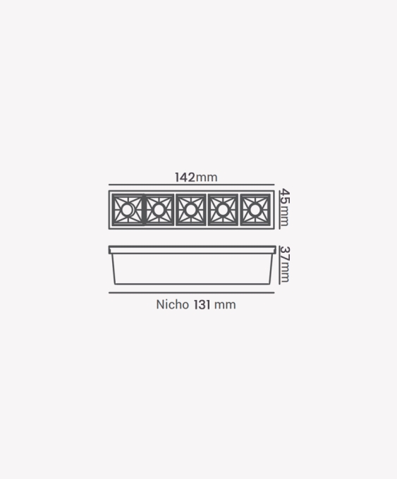 Spot Embutir Opus LED Soul 10 watts 4000K IRC90 30° IP20 147x45x50mm Branco OPS 87814