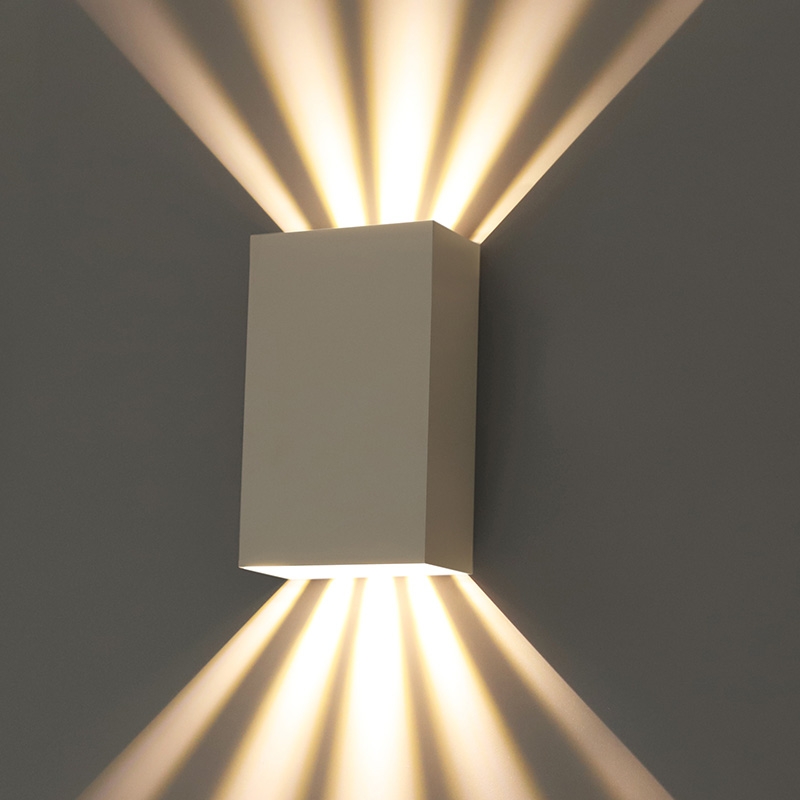 Arandela Nordecor Siki Facho Duplo 10 watts 3000K Branco IP65 Bivolt 50x150x92mm 6690