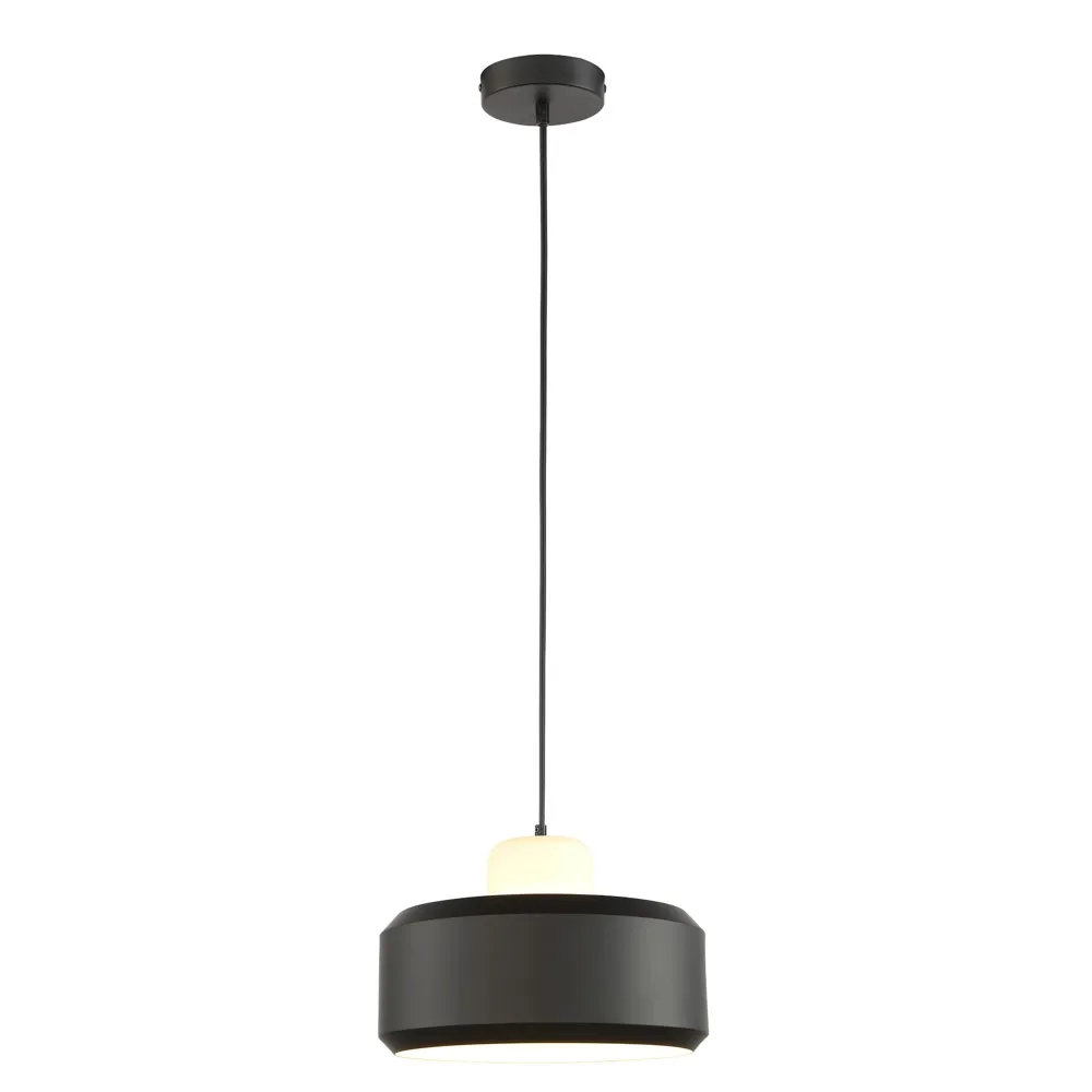 Pendente Bella Sut Vidro e Alumínio Preto 1L E27 Ø350x250mm SUT1PD01PT035