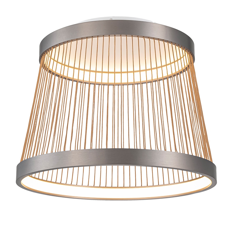 Plafon Nordecor Beys 46 watts 3000K Cinza e Dourado Ø510mm 2939