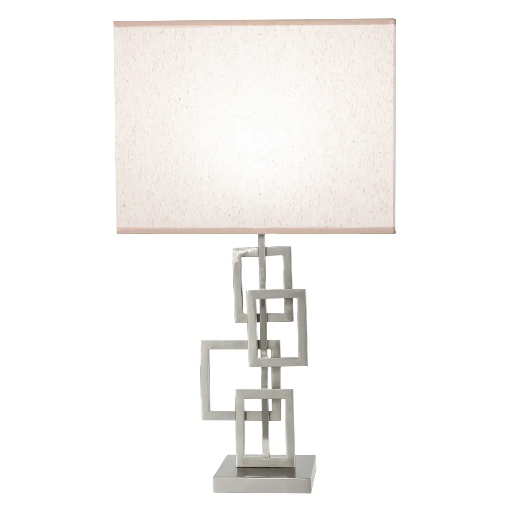 Base p/ Abajur Bella Balance Metal Níquel 1L E27 190x160x480mm GL021N (Sem Cúpula)