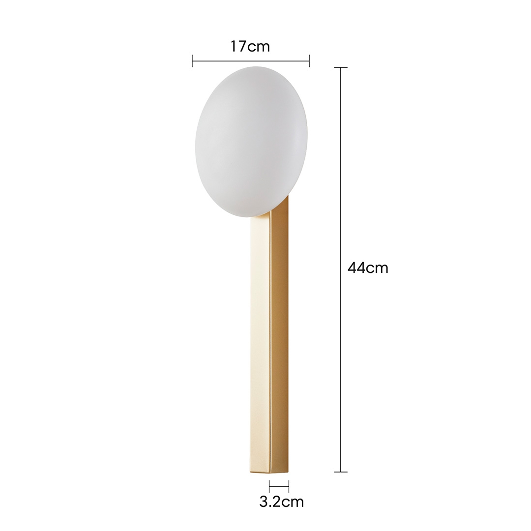 Arandela Nordecor Lolli 5 watts 3000K Ouro Champagne IP20 440x170x32mm Bivolt 2926