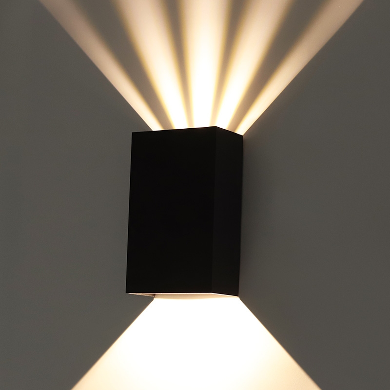 Arandela Nordecor Siki Facho Duplo 10 watts 3000K Preto IP65 Bivolt 50x150x92mm 6691