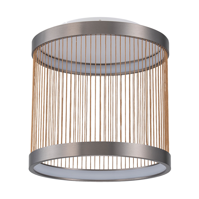 Plafon Nordecor Beys 40 watts 3000K Cinza e Dourado Ø410mm 2938