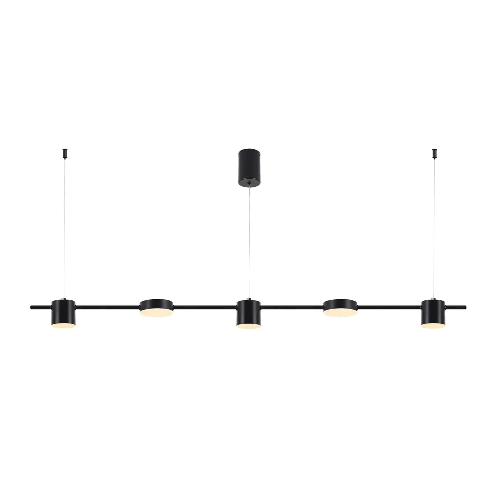 Pendente Bella Push Metal Preto e Acrílico 30 watts 150x1100x100mm PUS1PD01PT110