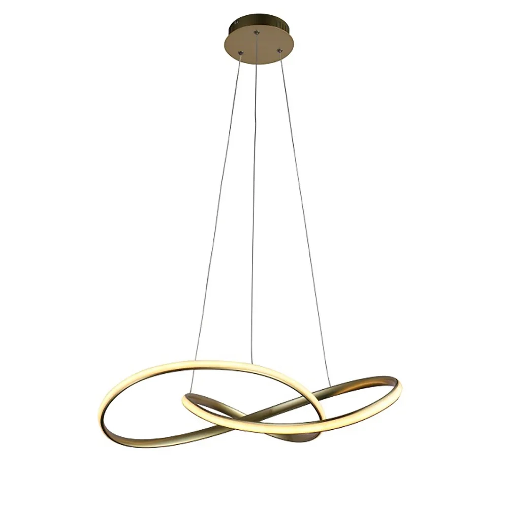 Pendente Bella Atom Dourado 36 watts 3000K Ø630x1500mm HM019G