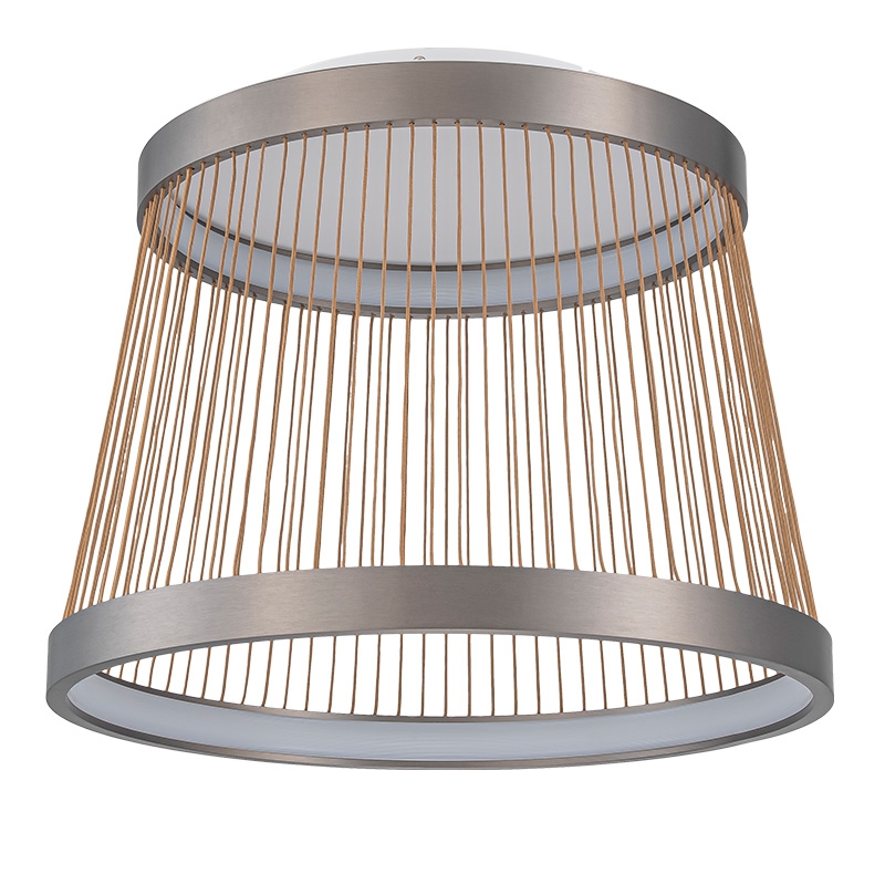 Plafon Nordecor Beys 46 watts 3000K Cinza e Dourado Ø510mm 2939