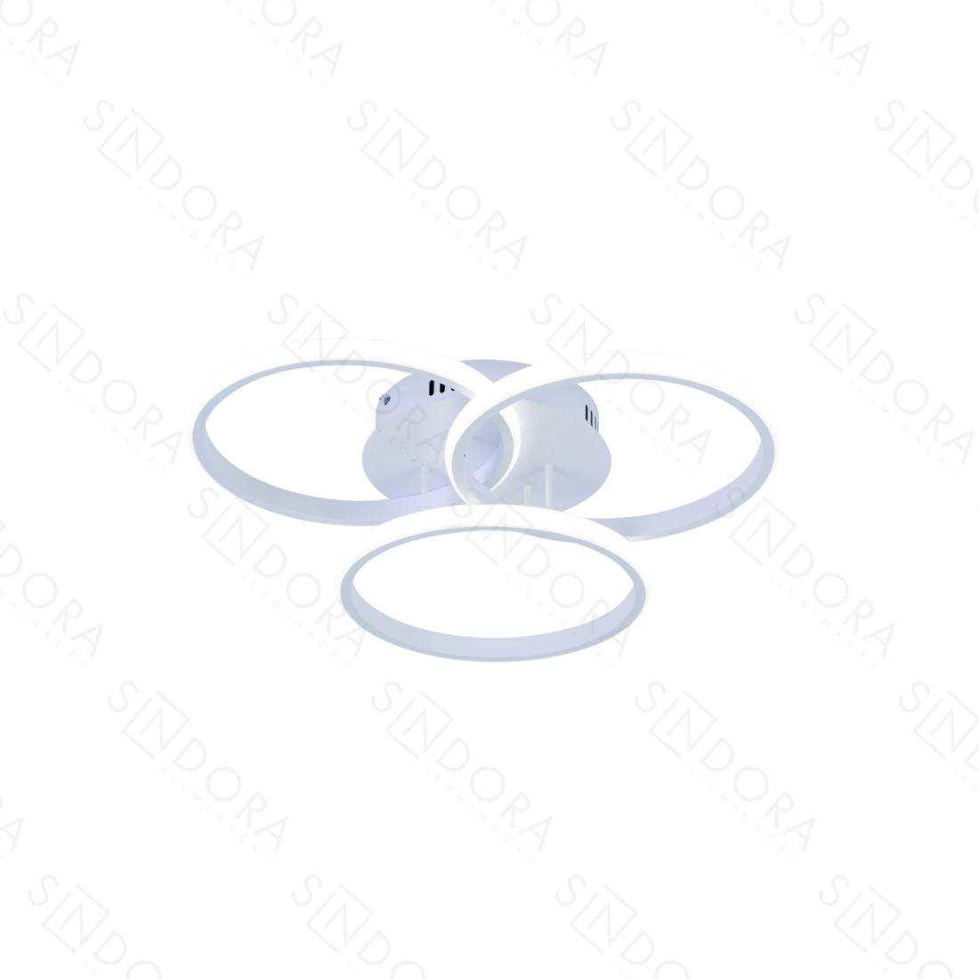 Plafon Sindora Metal Branco Silicone 45 watts 3000K 4000K 6000K Ø250x250x250mm QX05331