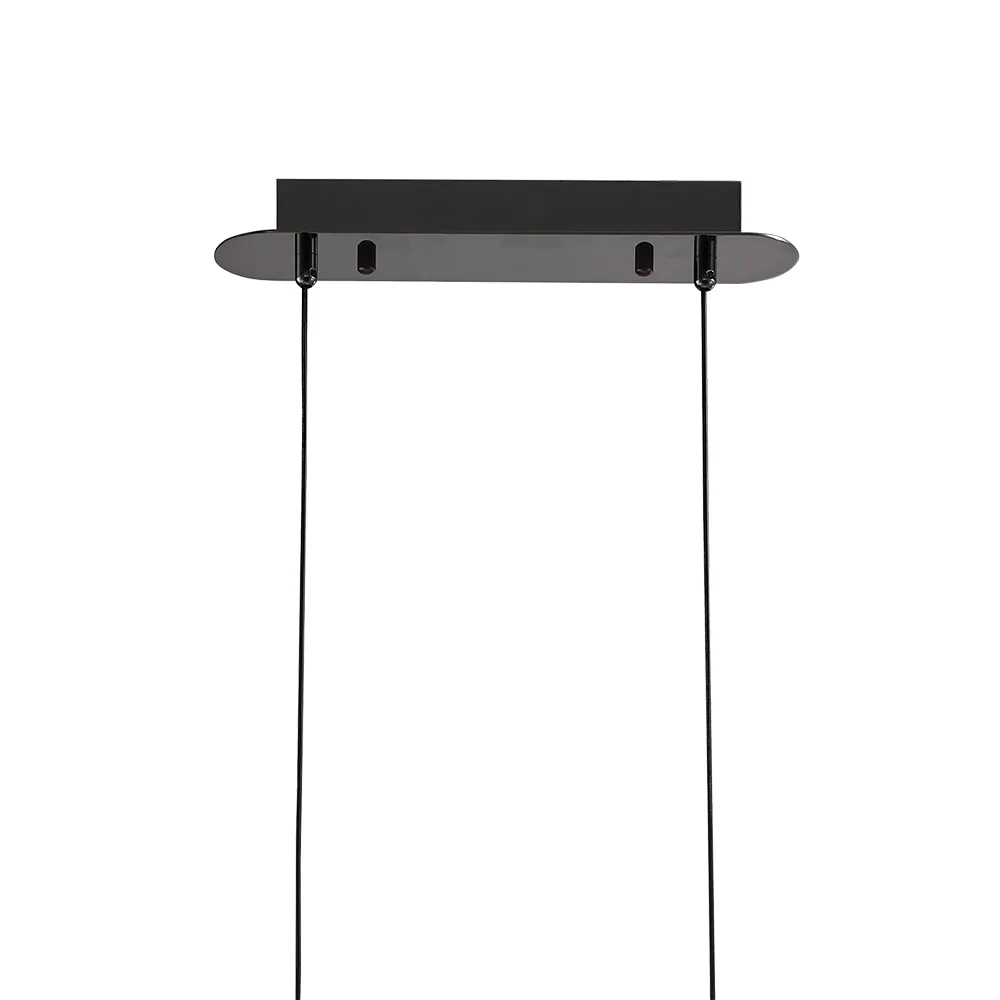 Pendente Bella Nero Metal Cromo Negro e Vidro Branco 5L G9 660x620x330mm MM002