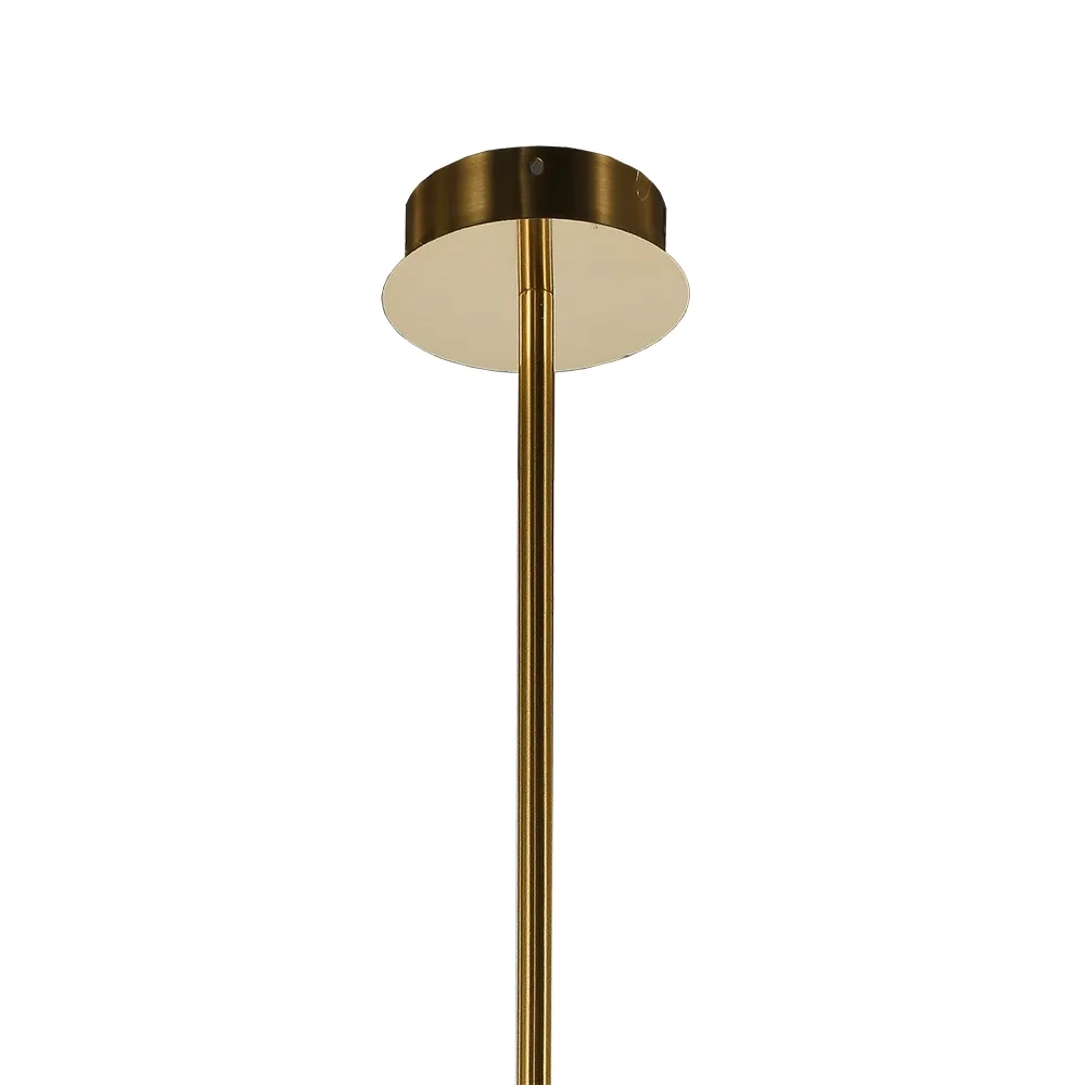 Pendente Bella Pétra Metal e Cristal Dourado e Transparente 18 watts 3000K Ø540x310mm OC009