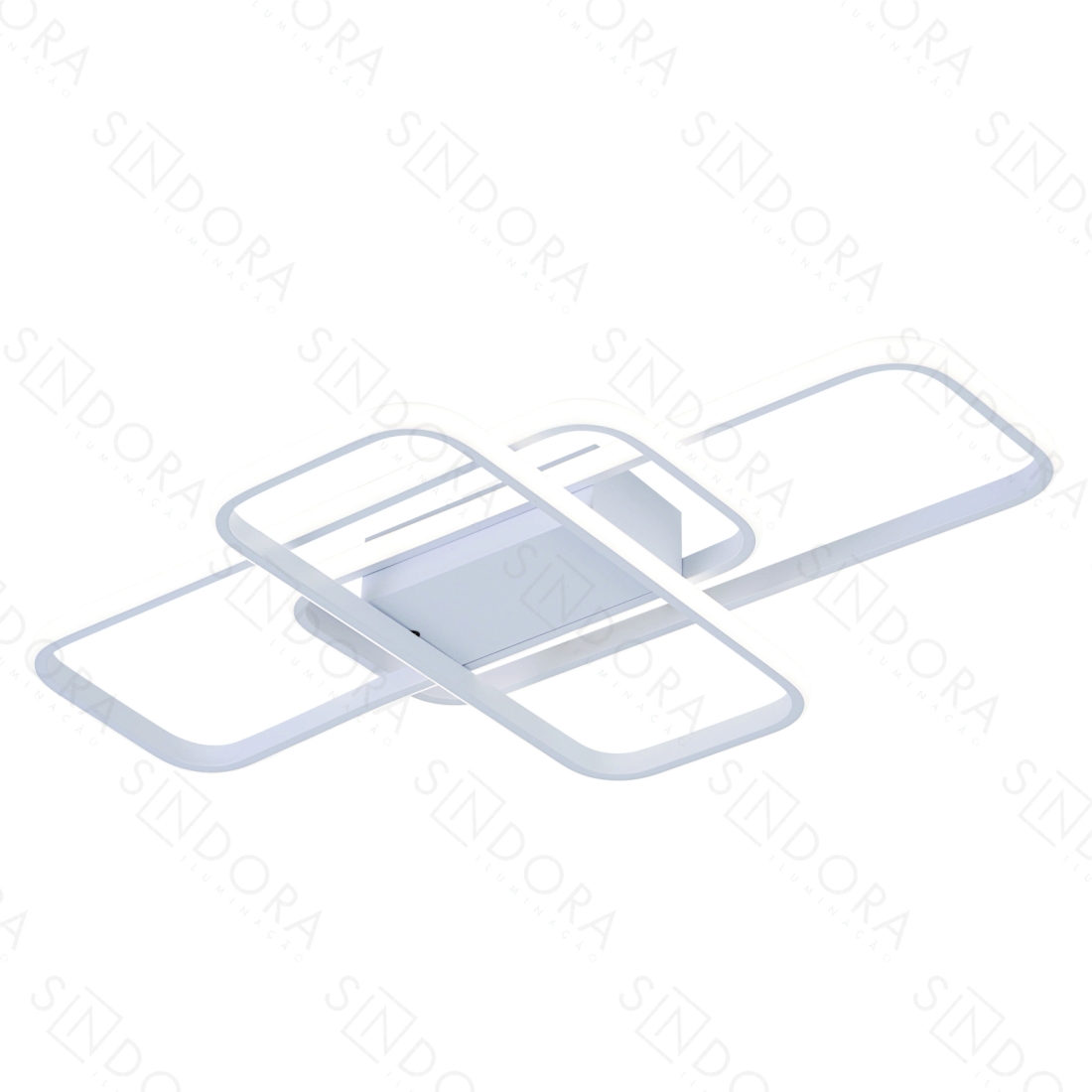 Plafon Sindora Alumínio e Silicone Branco 78 watts 3000K/4000K/6000K 700x450mm QX05325