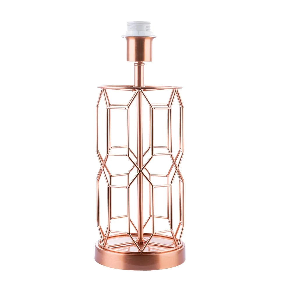 Base p/ Abajur Bella Disegno Metal e Cobre 1L E27 Ø150x390mm GL002E