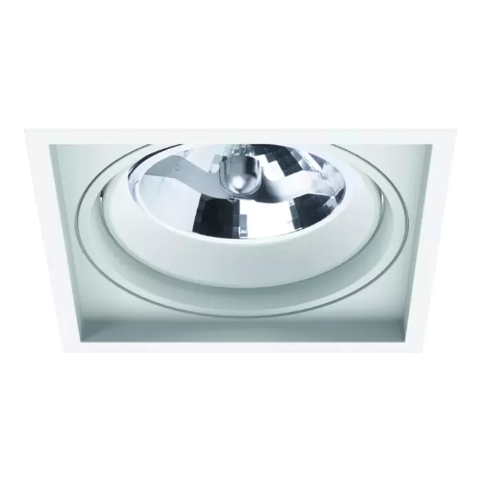 Embutido Interlight Micro Borda Recuado 1L AR111 155x155x53mm IL 4730-GZ