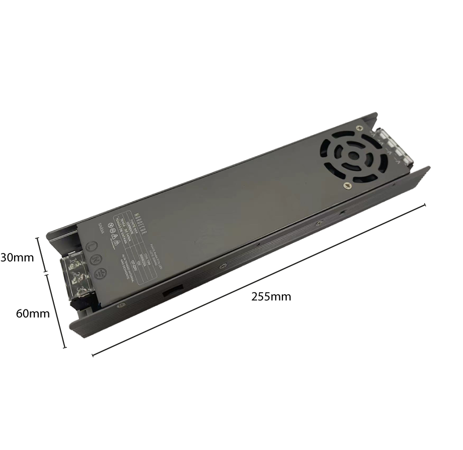 Fonte 12V Nordecor Nord 25A 300 watts Bivolt IP20 255x60x30mm 7292