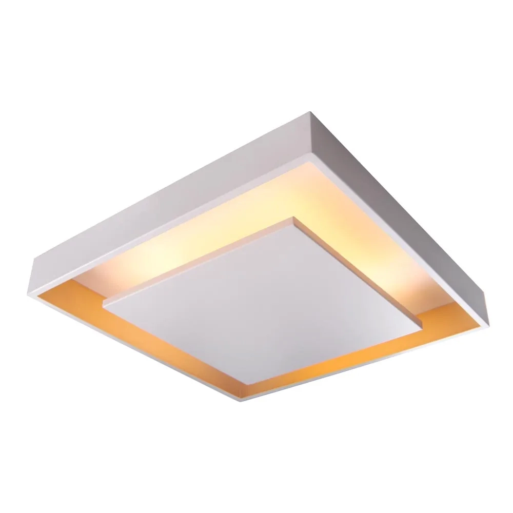 Plafon Rebatedor Bella Ghost Branco e Dourado 16,8 watts 3000K 90x470x470mm GD021LG