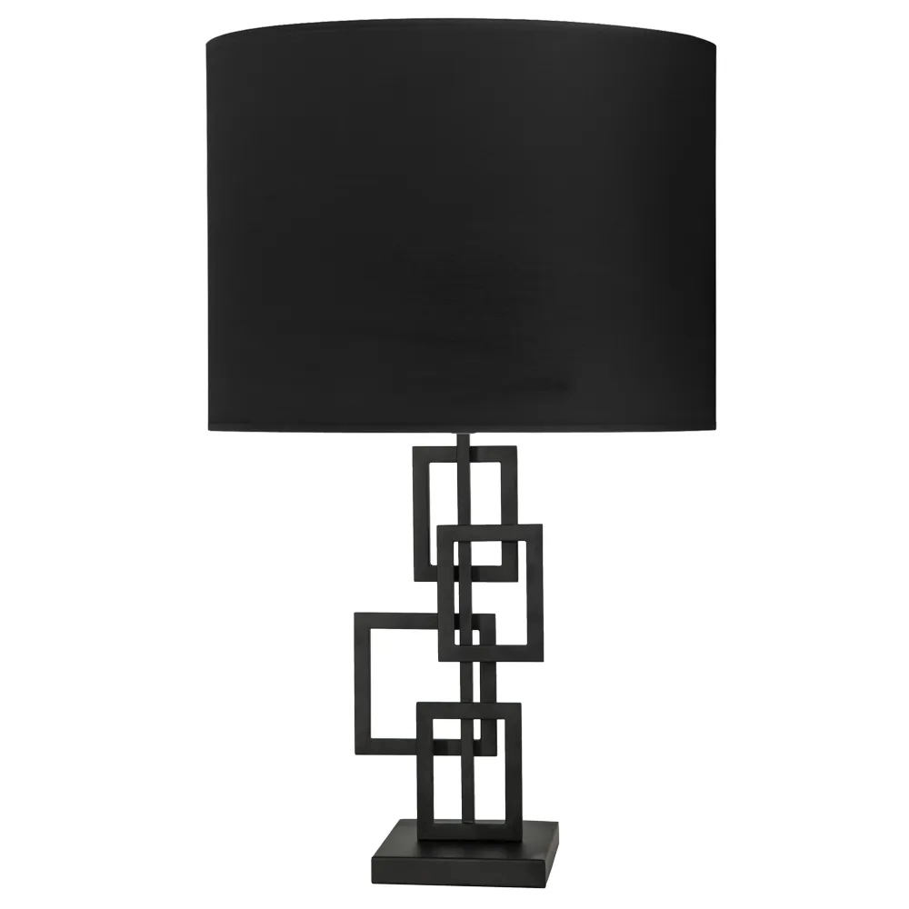 Base p/ Abajur Bella Balance Metal Preto 1L E27 190x160x480mm GL021B (Sem Cúpula)