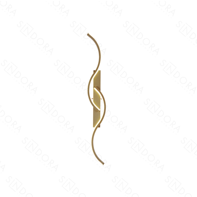 Arandela Sindora Metal e Silicone Dourado 20 watts 3000K/4000K/6000K 740x110x50mm QB05303
