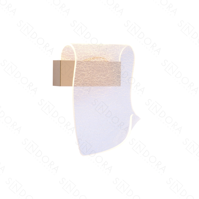 Arandela Sindora Metal Dourado e Acrílico 3 watts 3000K 180x250mm Bivolt QB05143