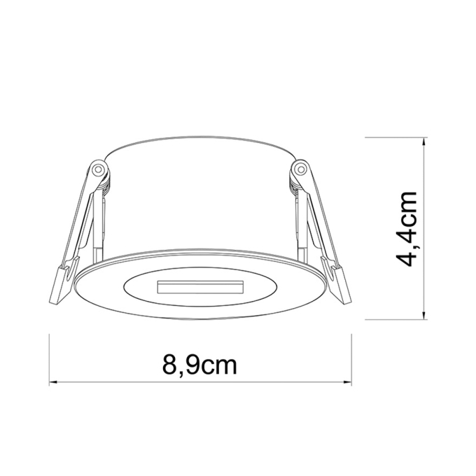 Canopla de Embutir Nordecor para Sity Preto 6657
