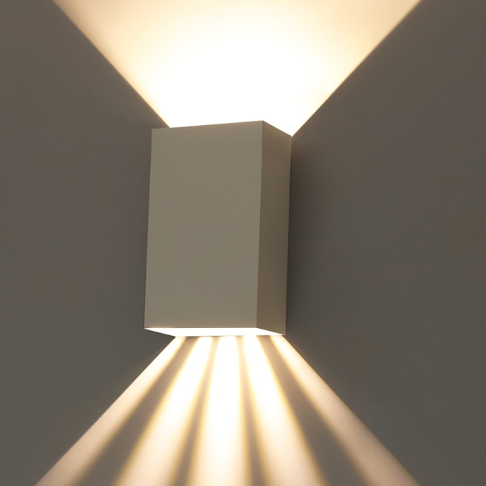 Arandela Nordecor Siki Facho Duplo 10 watts 3000K Branco IP65 Bivolt 50x150x92mm 6690
